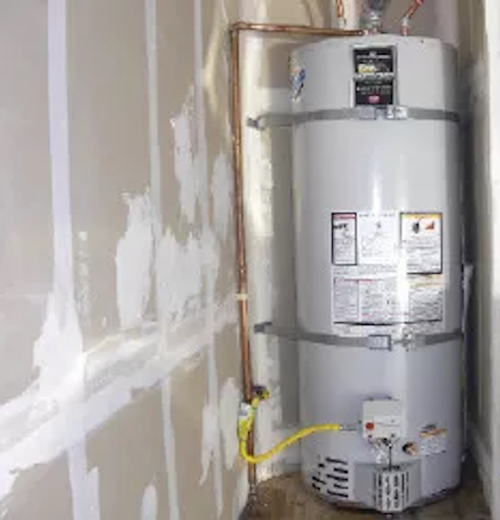 Hot water heater installed